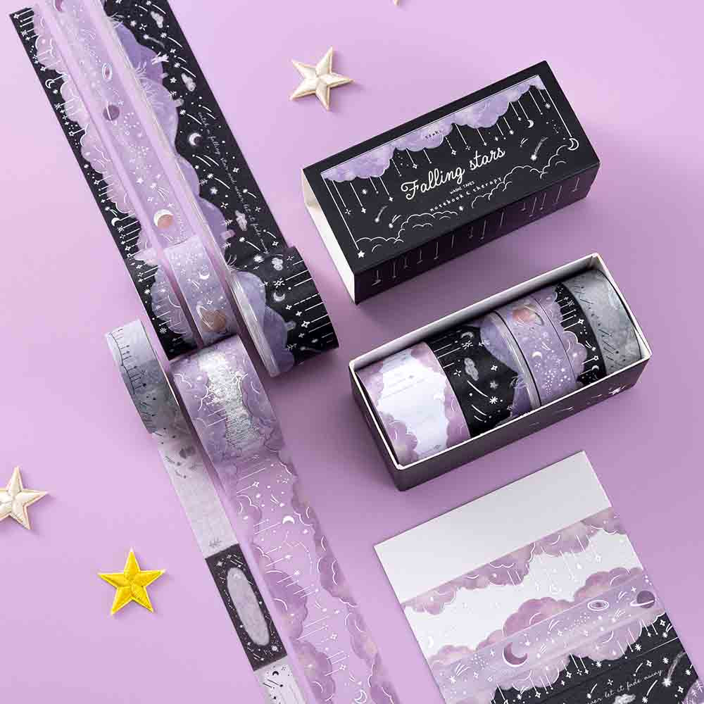 Tsuki 'Falling Stars' Washi Tape Set ☾