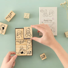 Tsuki 'Happy Day' Bullet Journal Stamp Set by Notebook Therapy x Peppoko ☾