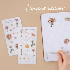 Tsuki 'Dried Flowers' Transparent Sticker Set ☾