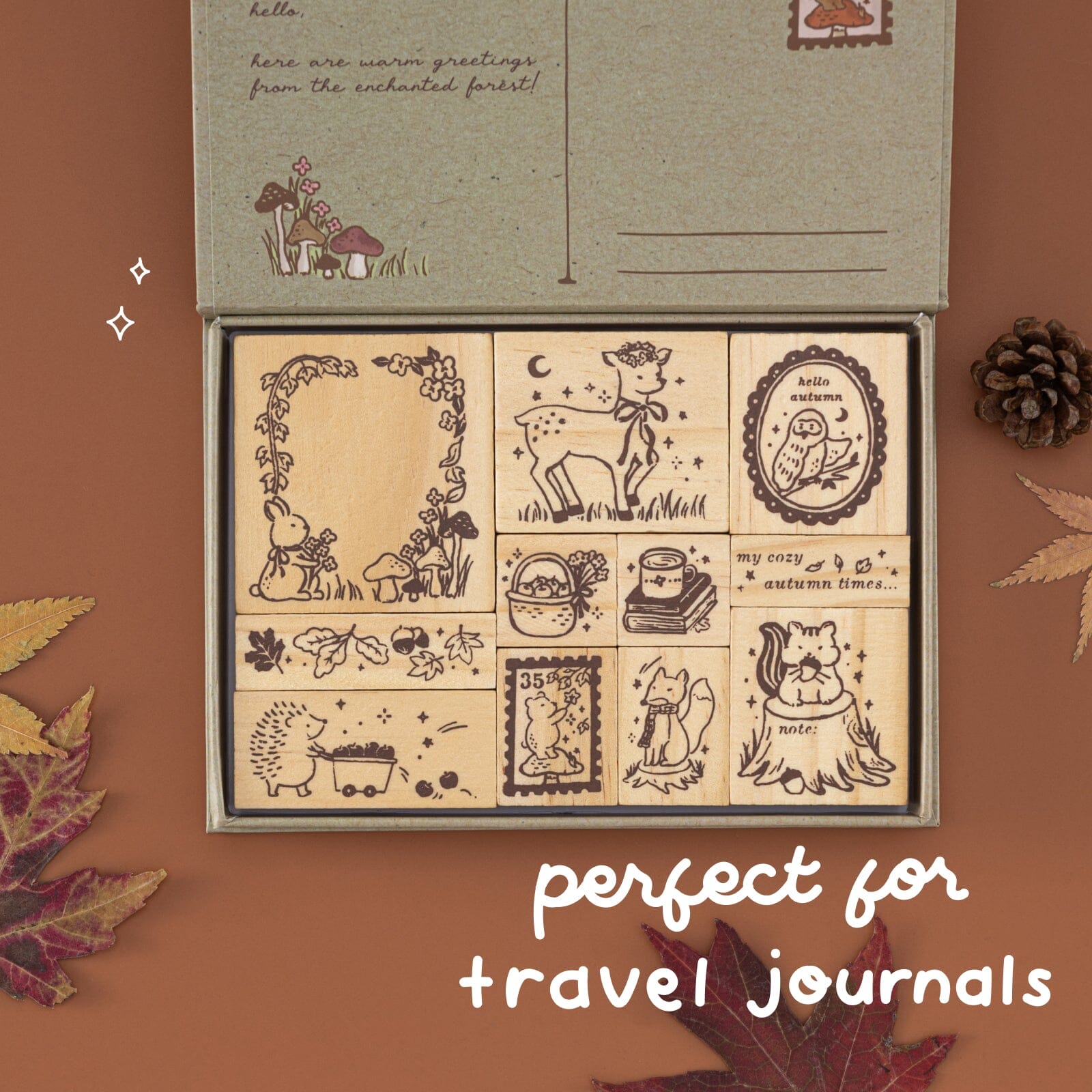 Tsuki 'Forest Friends' Bullet Journal Stamp Set ☾