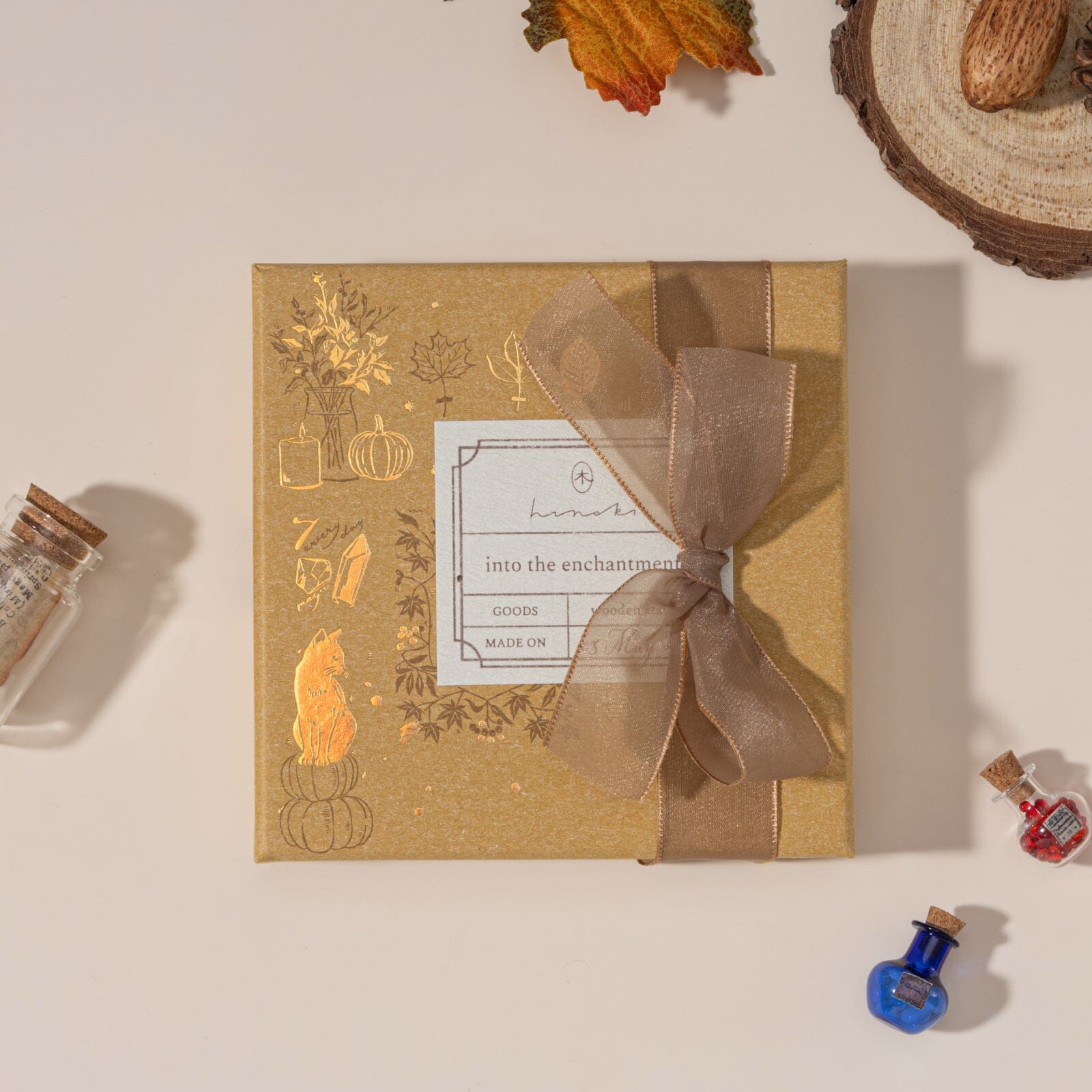 Hinoki - 'Into the Enchantment' Engraved Wooden Stamp Set