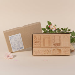 Hinoki - 'Into the Sky' Engraved Wooden Stamp Set