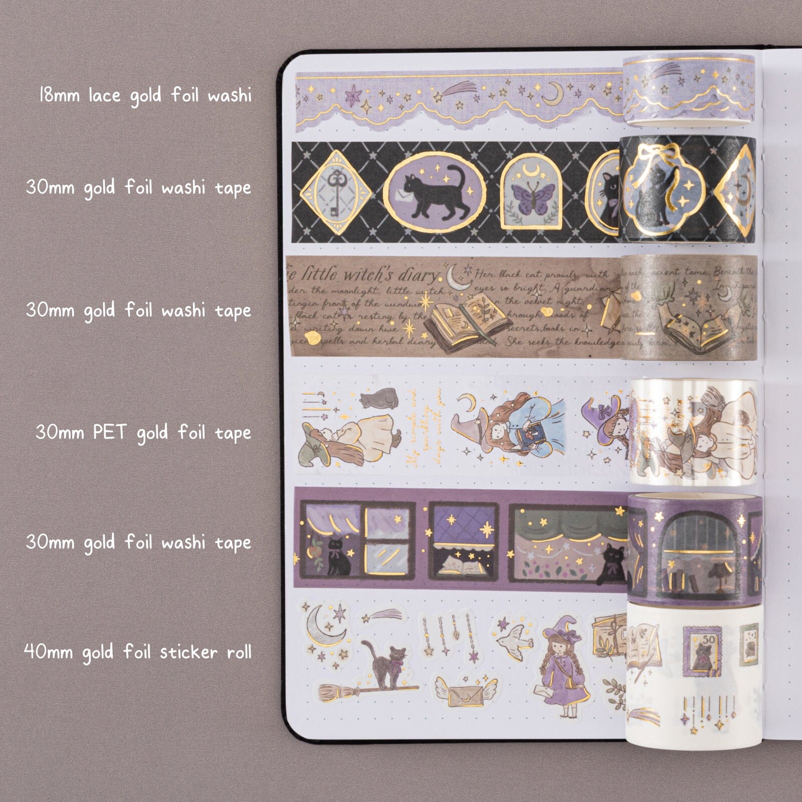 Tsuki 'Lunar Delivery' Washi Tape Set ☾