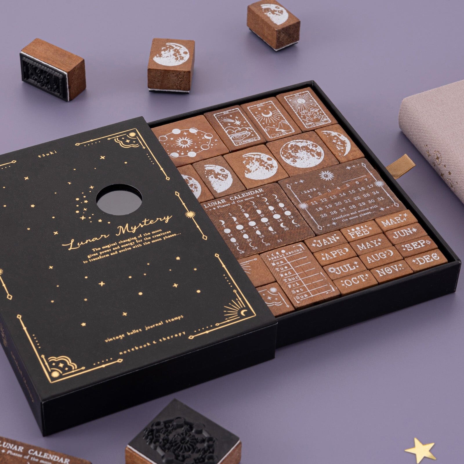 Tsuki 'Lunar Mystery' Bullet Journal Stamp Set ☾