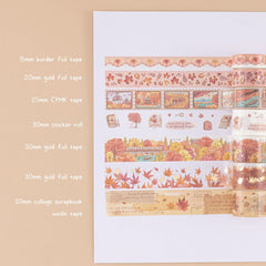 Tsuki 'Maple Journey' Washi Tape Set ☾