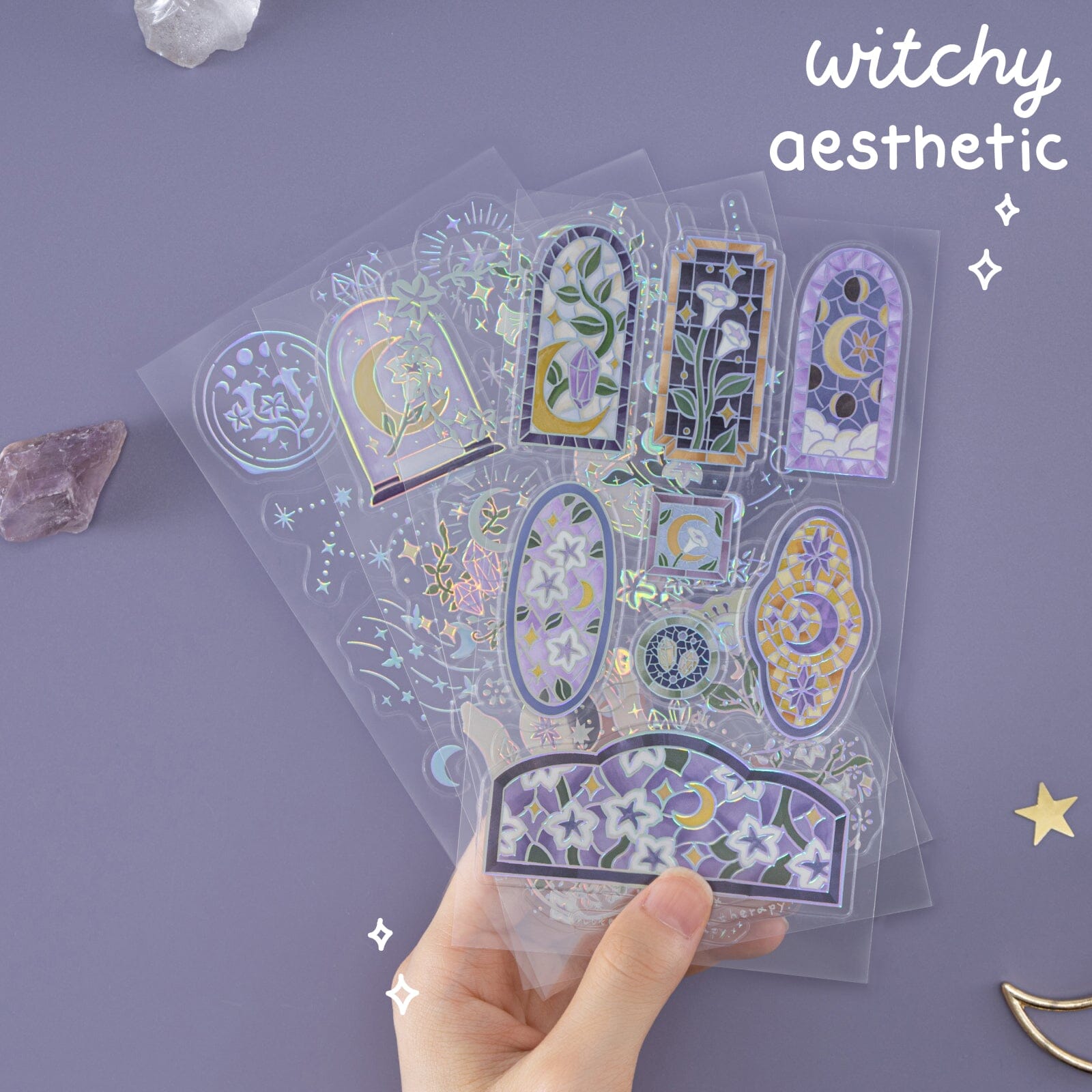 Tsuki 'Moonflower Magic' 3D Sticker Set ☾