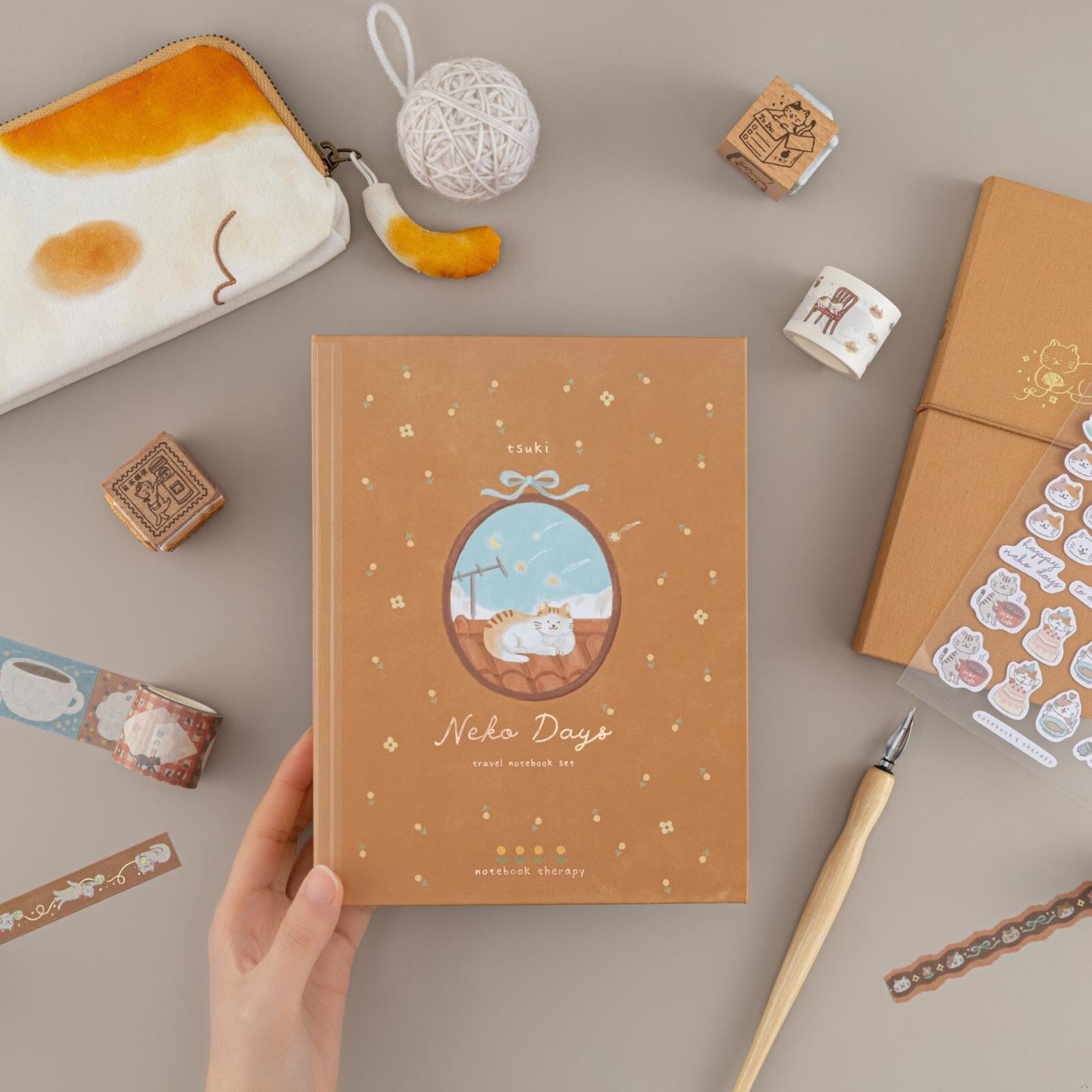 Tsuki 'Neko Days' Travel Notebook Gift Set ☾