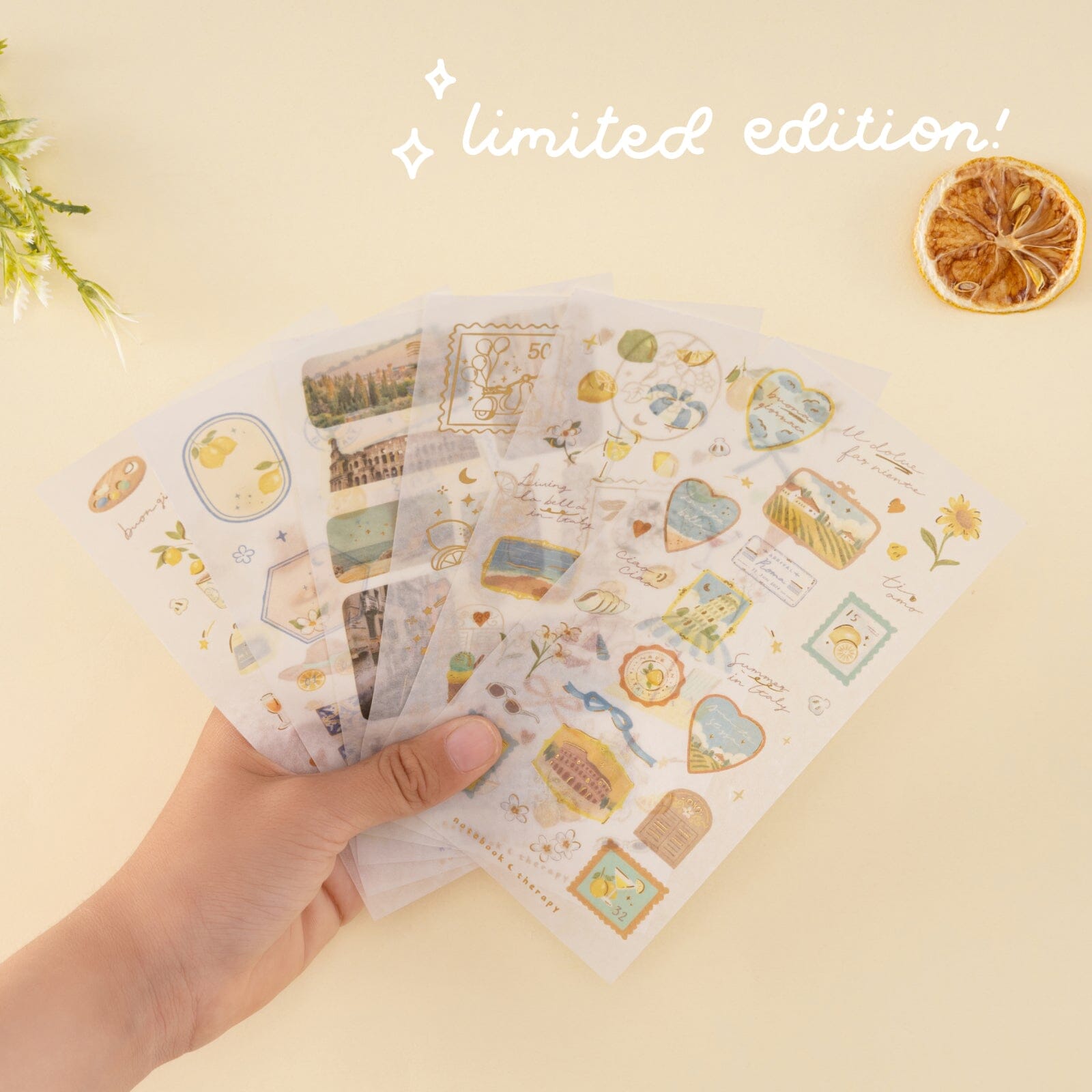 Tsuki 'Summer in Italy' Sticker Set ☾