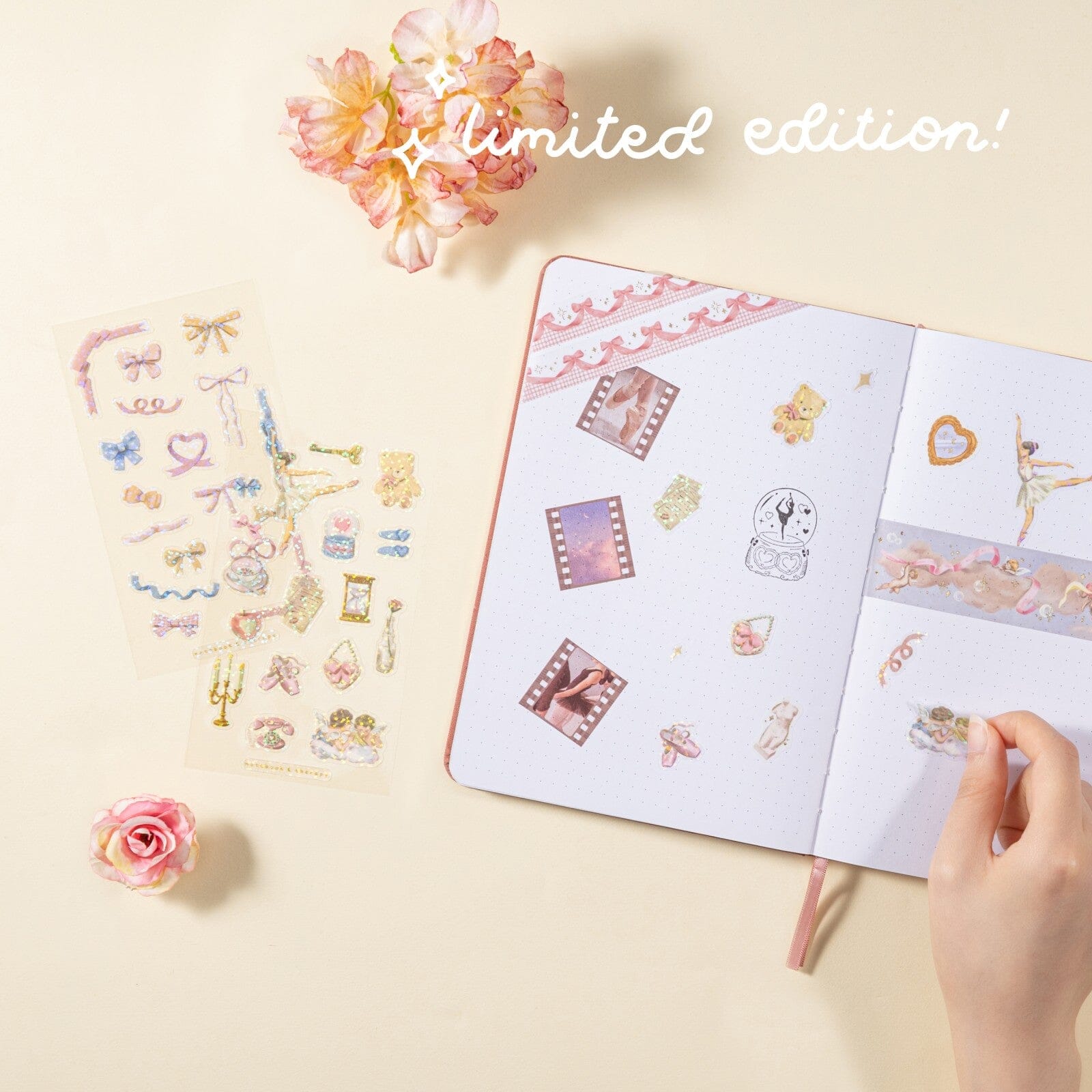 Tsuki 'Sweet Ballet' Limited Edition Luxury Glitter Sticker Set ☾