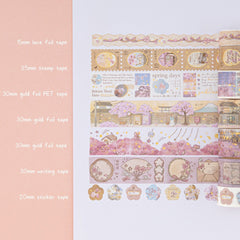 Tsuki 'Sakura Breeze' Washi Tape Set ☾