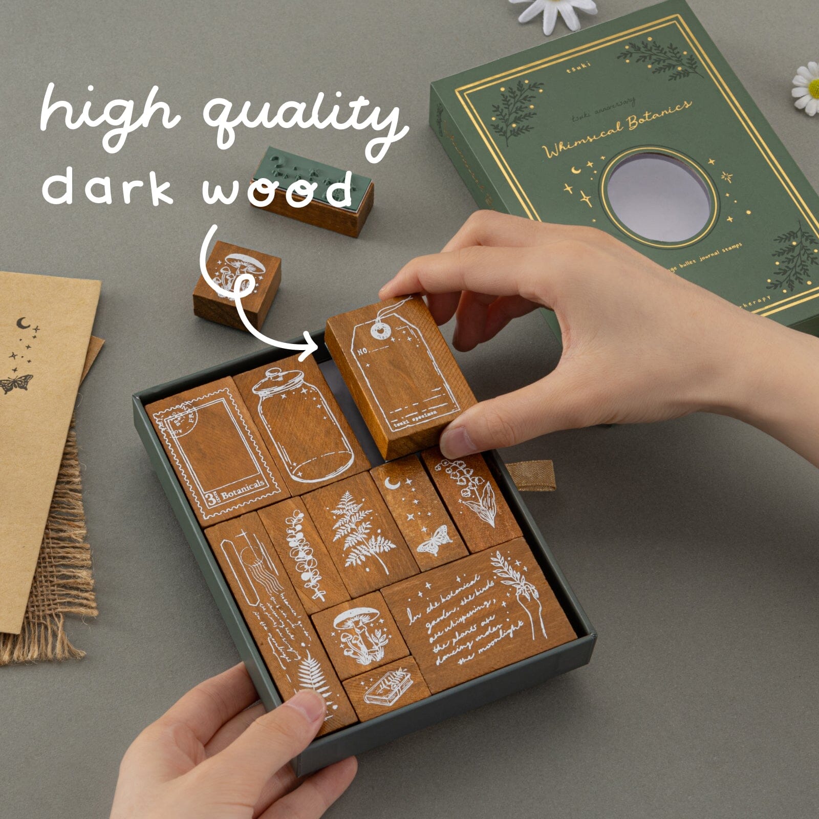 Tsuki 'Whimsical Botanics' Bullet Journal Stamp Set ☾