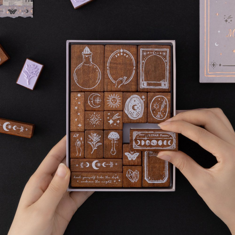 Tsuki 'Moonlit Alchemy' Bullet Journal Stamp Set ☾