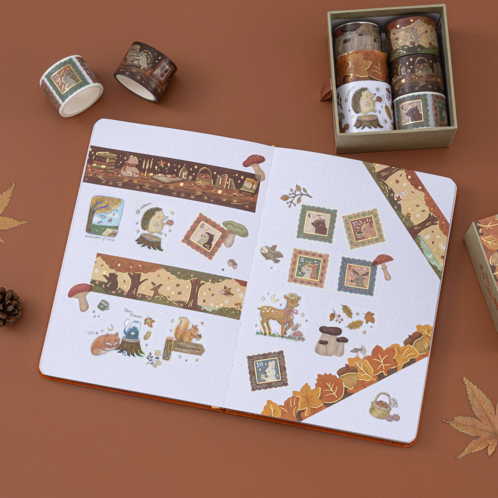 Tsuki 'Forest Friends' Washi Tape Set ☾