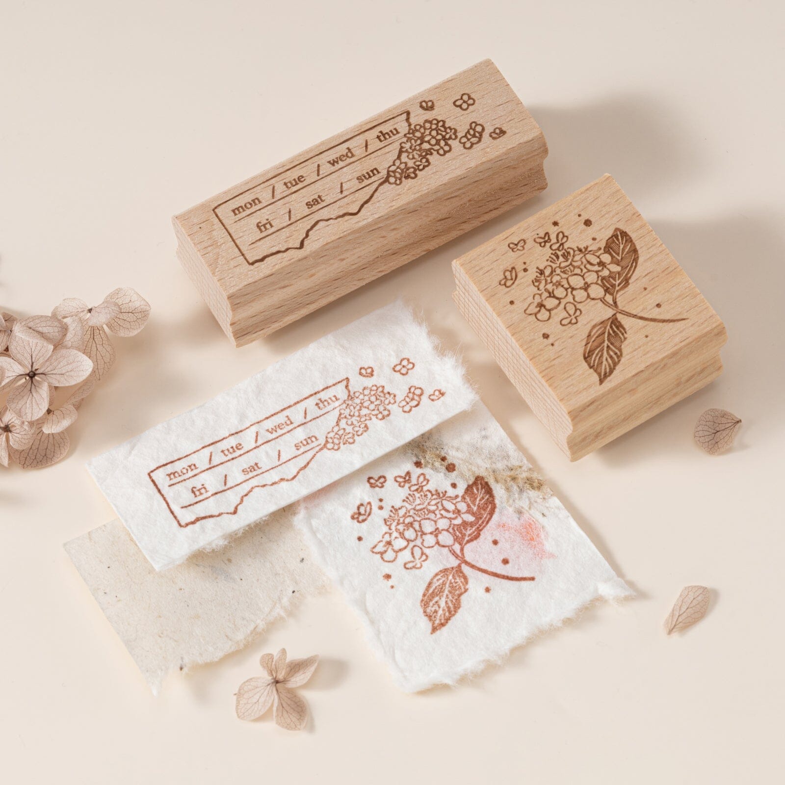 Hinoki - 'Into the Summer' Engraved Wooden Stamp Set