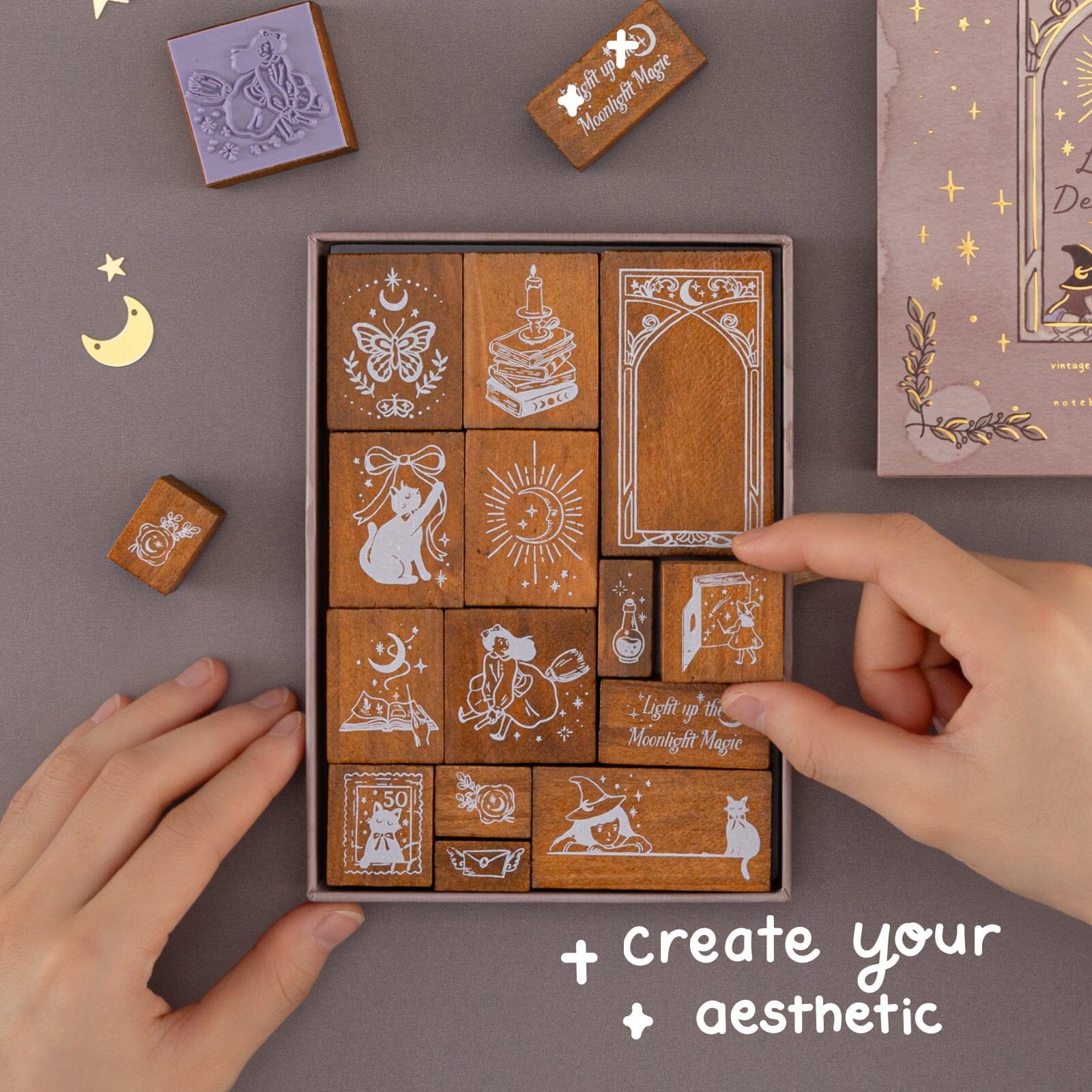 Tsuki 'Lunar Delivery' Bullet Journal Stamp Set ☾