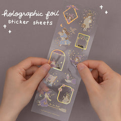 Tsuki 'Lunar Delivery' 3D Holographic Foil Luxury Sticker Set ☾