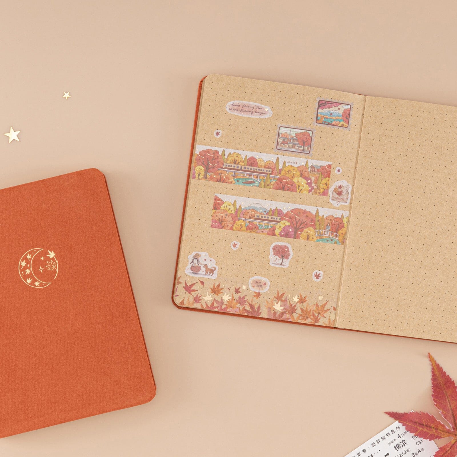 Tsuki 'Maple Moon' Kraft Paper Limited Edition Bullet Journal ☾