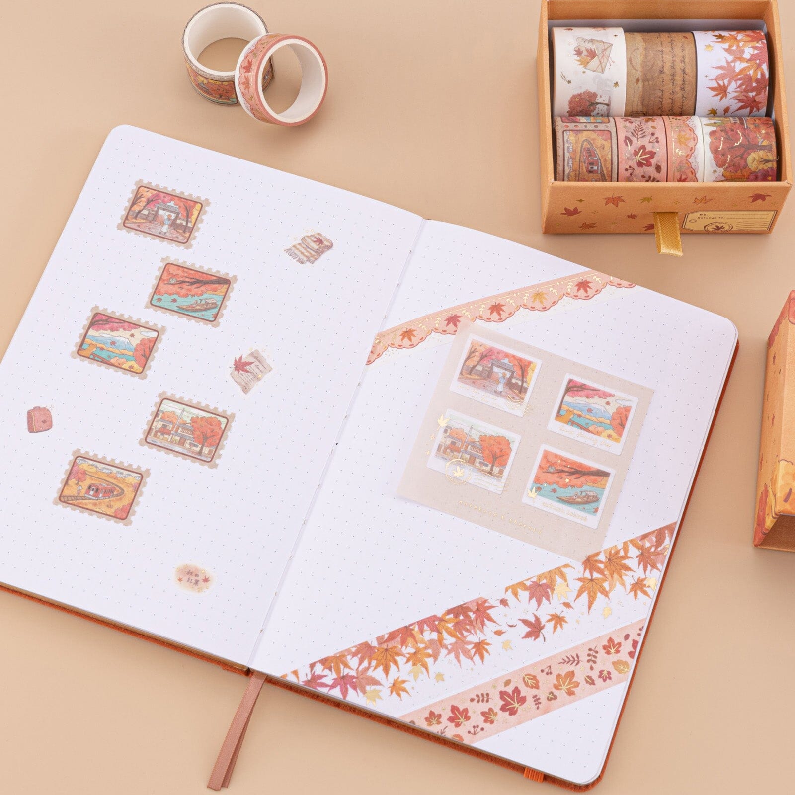 Tsuki 'Maple Journey' Washi Tape Set ☾
