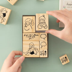 Tsuki 'Happy Day' Bullet Journal Stamp Set by Notebook Therapy x Peppoko ☾
