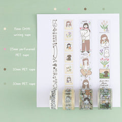 Tsuki 'Happy Day' Washi Tape Set by Notebook Therapy x Peppoko ☾