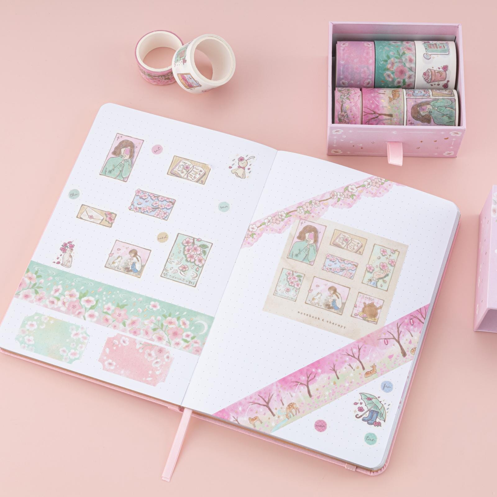 Tsuki 'Sakura Days' Washi Tape Set ☾