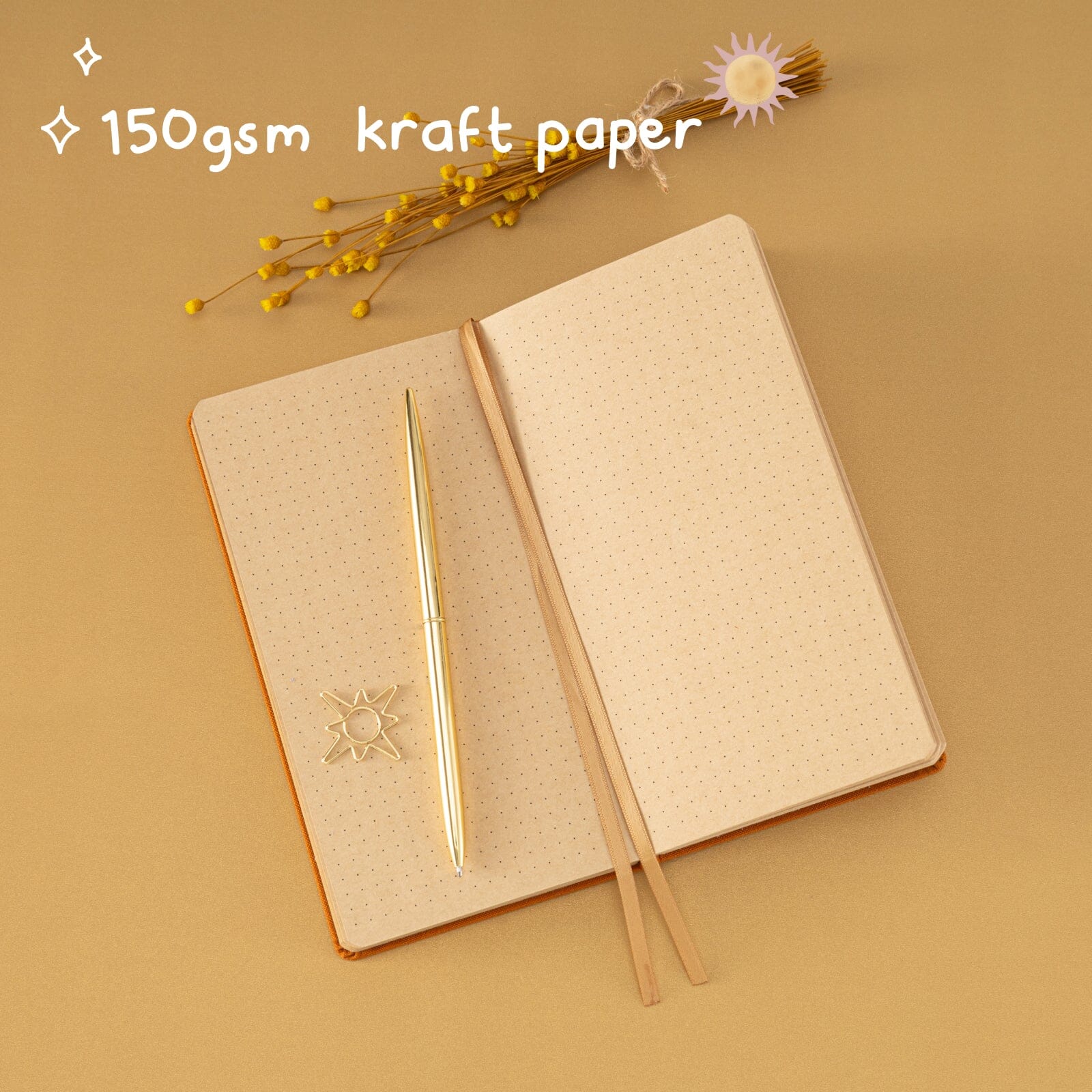Tsuki 'Sunbeam Magic' Kraft Travel Notebook ☾