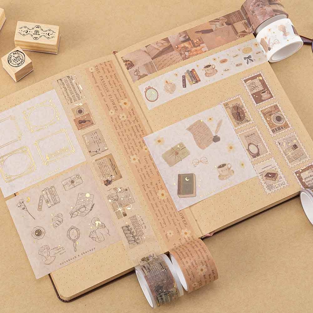 Tsuki 'Light Academia' Washi Tape Set ☾