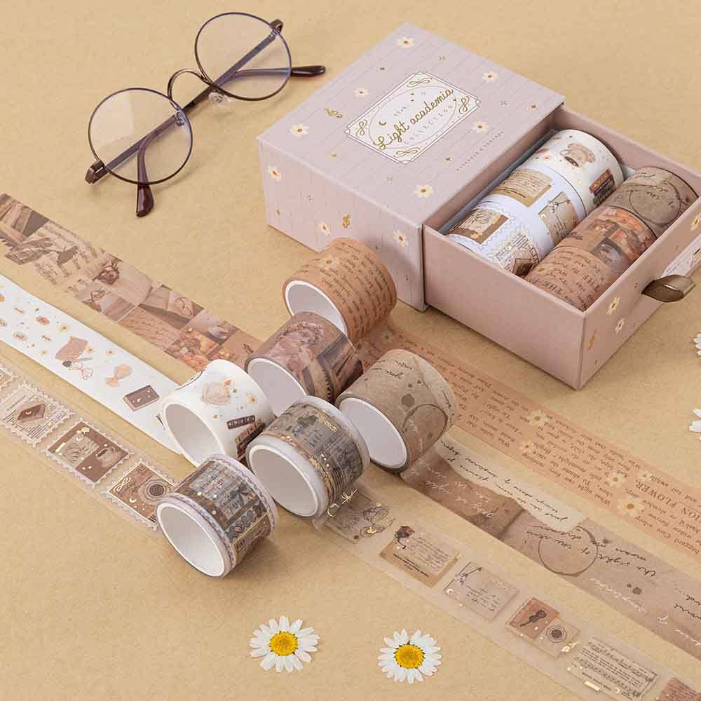 Tsuki 'Light Academia' Washi Tape Set ☾