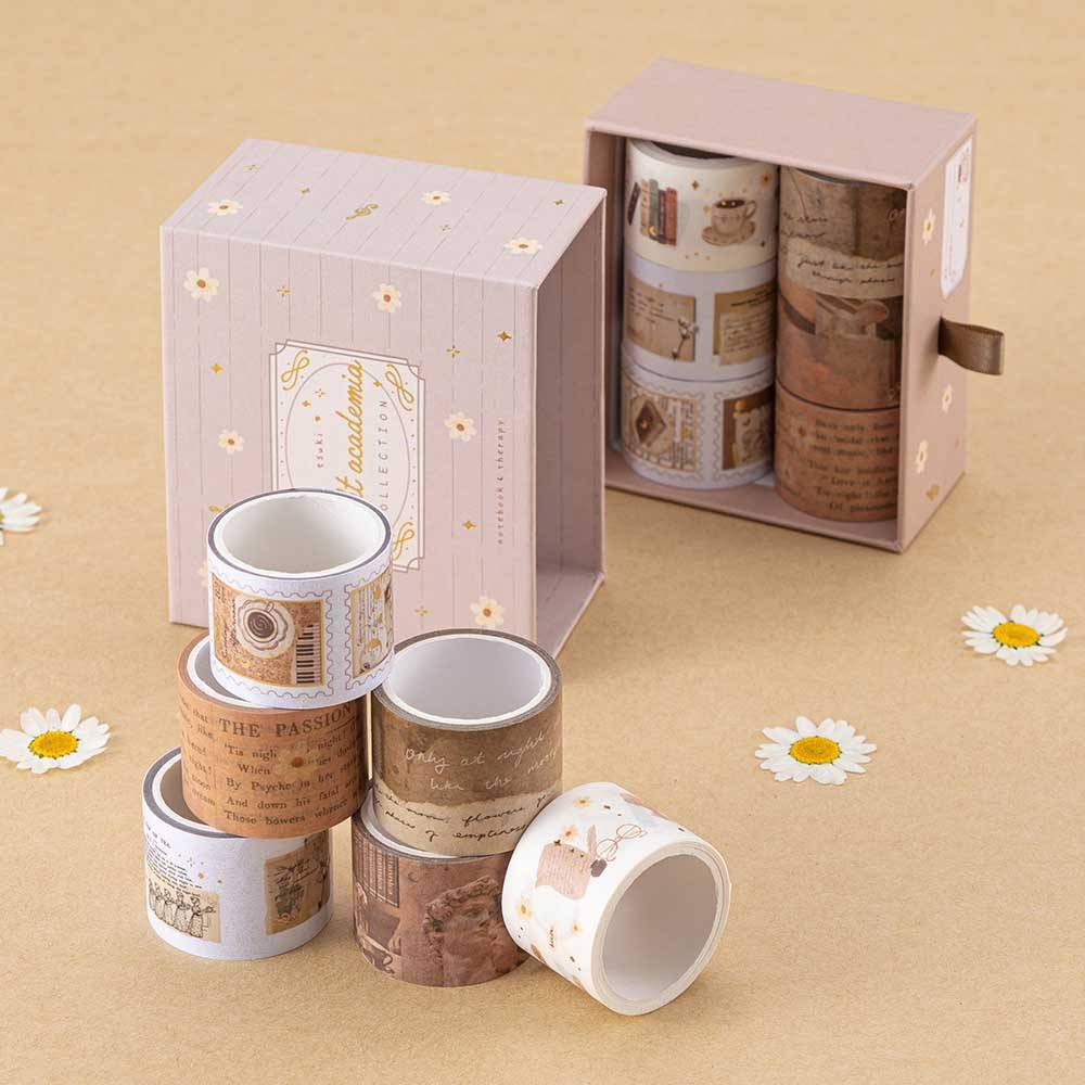 Tsuki 'Light Academia' Washi Tape Set ☾
