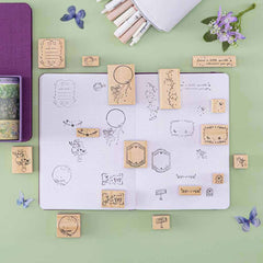 Tsuki 'Enchanted Garden' Bullet Journal Stamp Set ☾