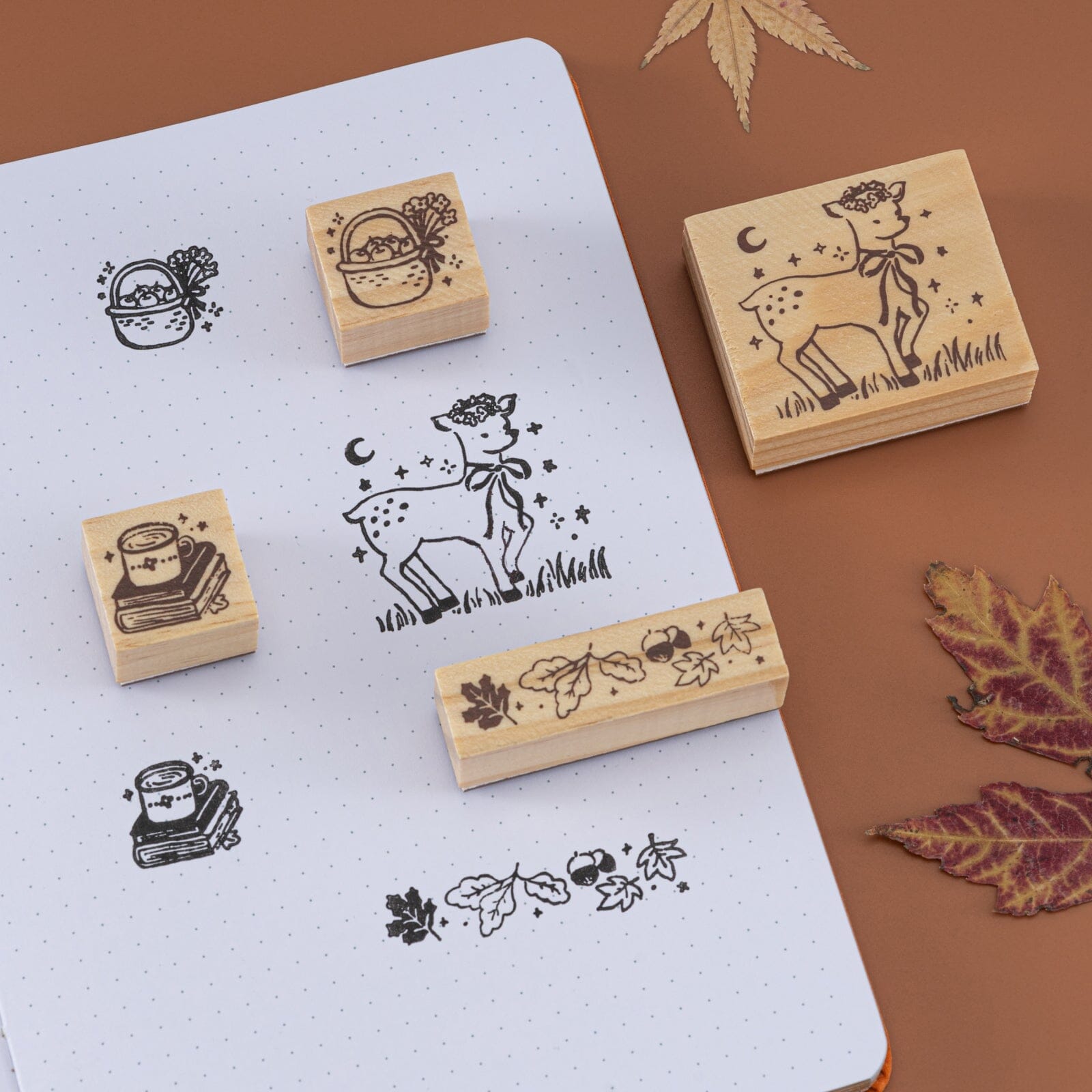 Tsuki 'Forest Friends' Bullet Journal Stamp Set ☾