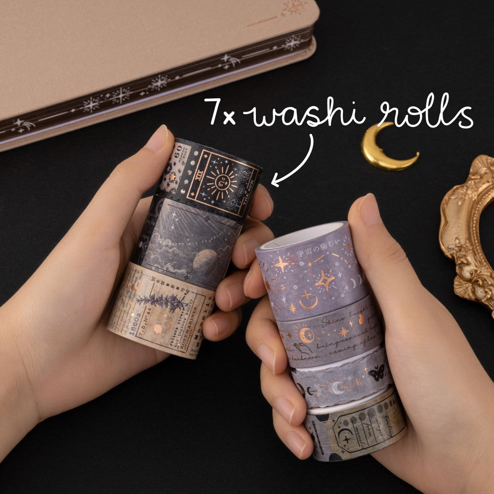 Tsuki 'Moonlit Alchemy' Washi Tape Set ☾