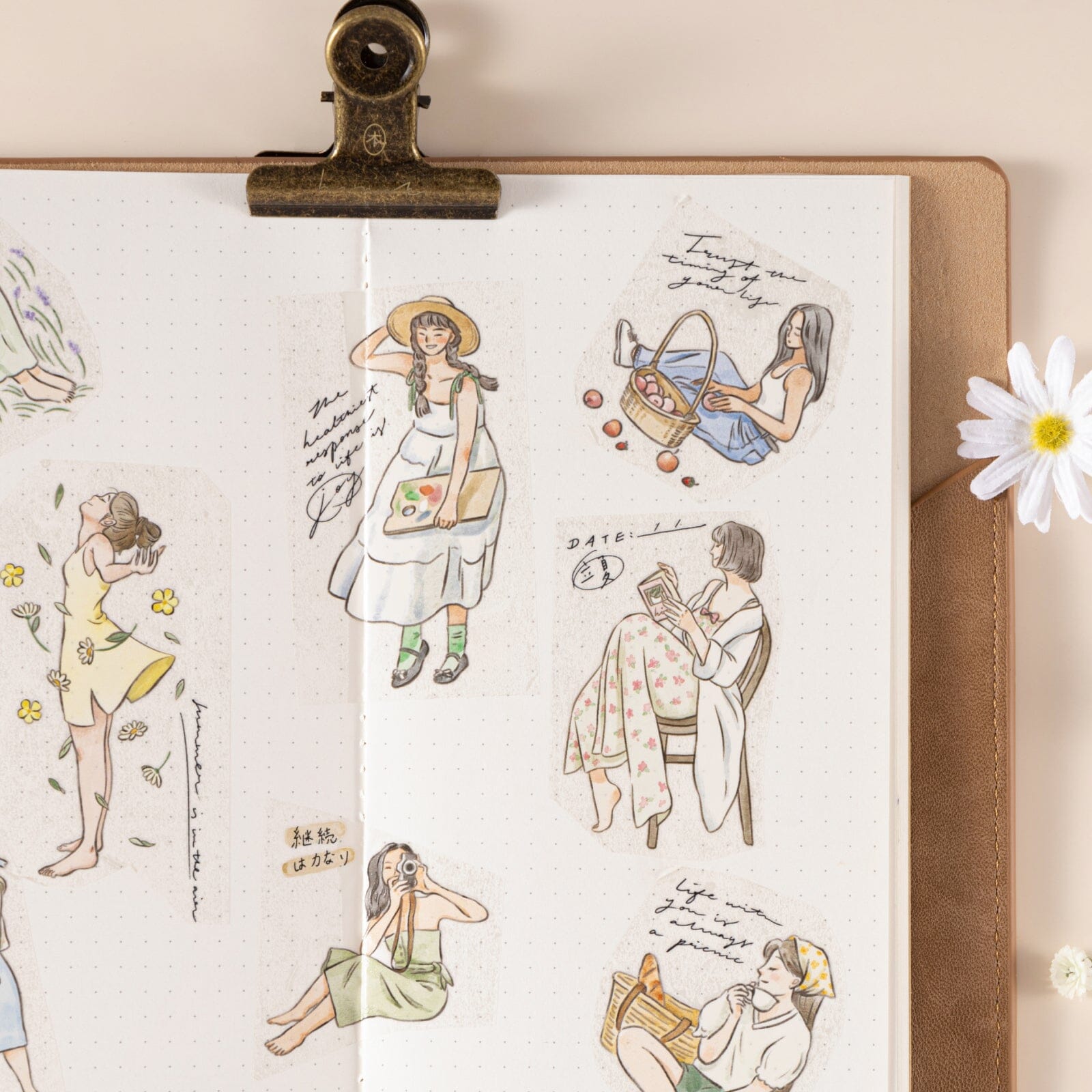 Hinoki - 'Into the Meadow' PET Decorative Tape - Summer Girls