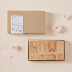 Hinoki - 'Into the Sky' Engraved Wooden Stamp Set