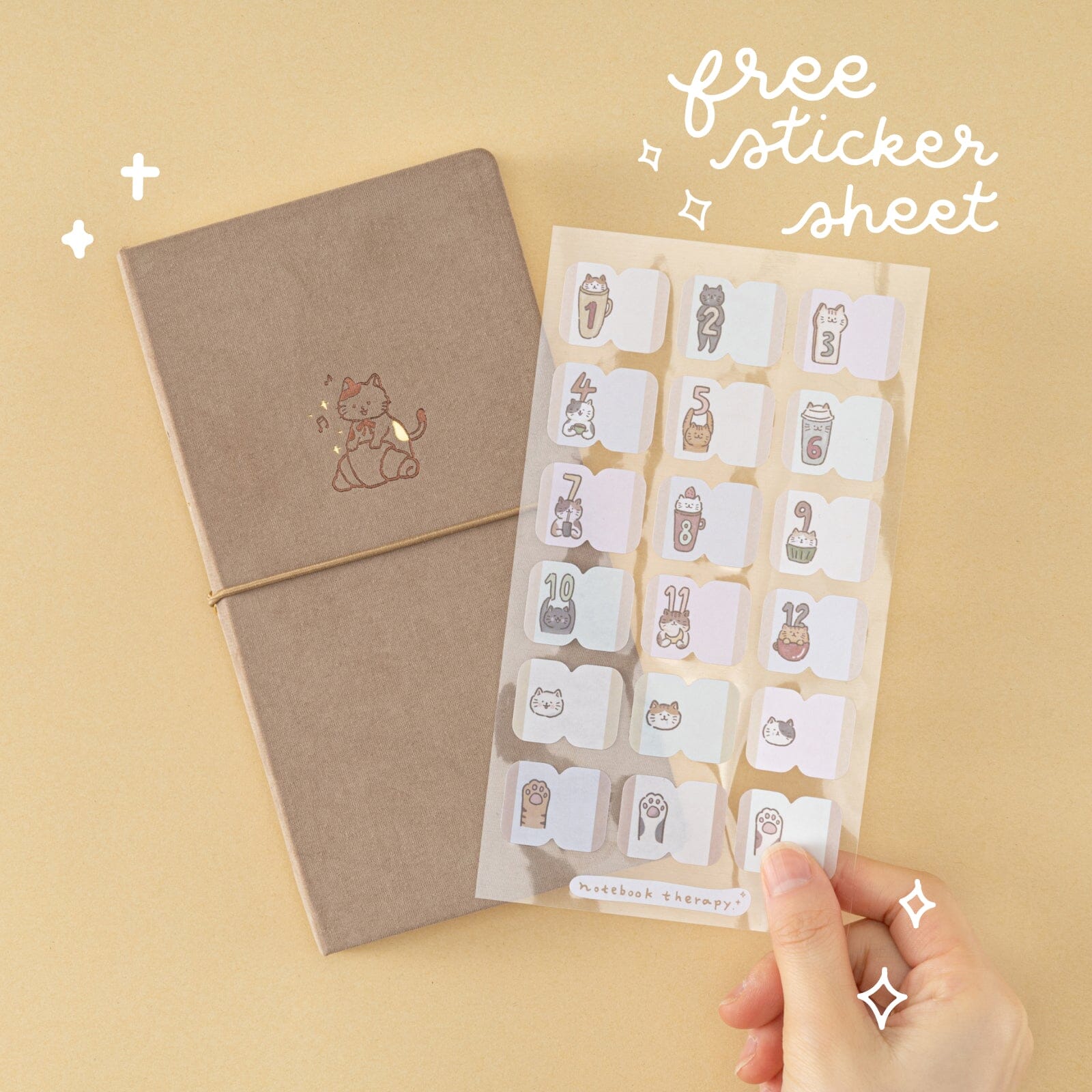 Tsuki 'Neko Cafe' Travel Notebook Gift Set ☾