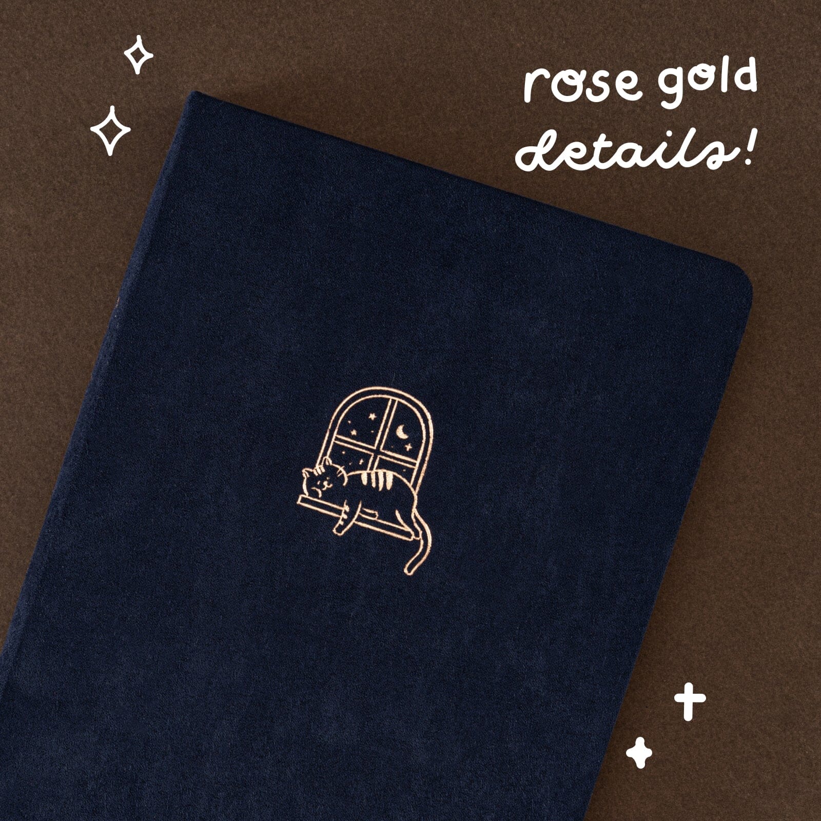 Tsuki 'Midnight Neko Dreams' Kraft Paper Bullet Journal ☾
