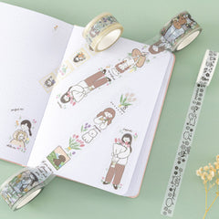 Tsuki 'Happy Day' Washi Tape Set by Notebook Therapy x Peppoko ☾