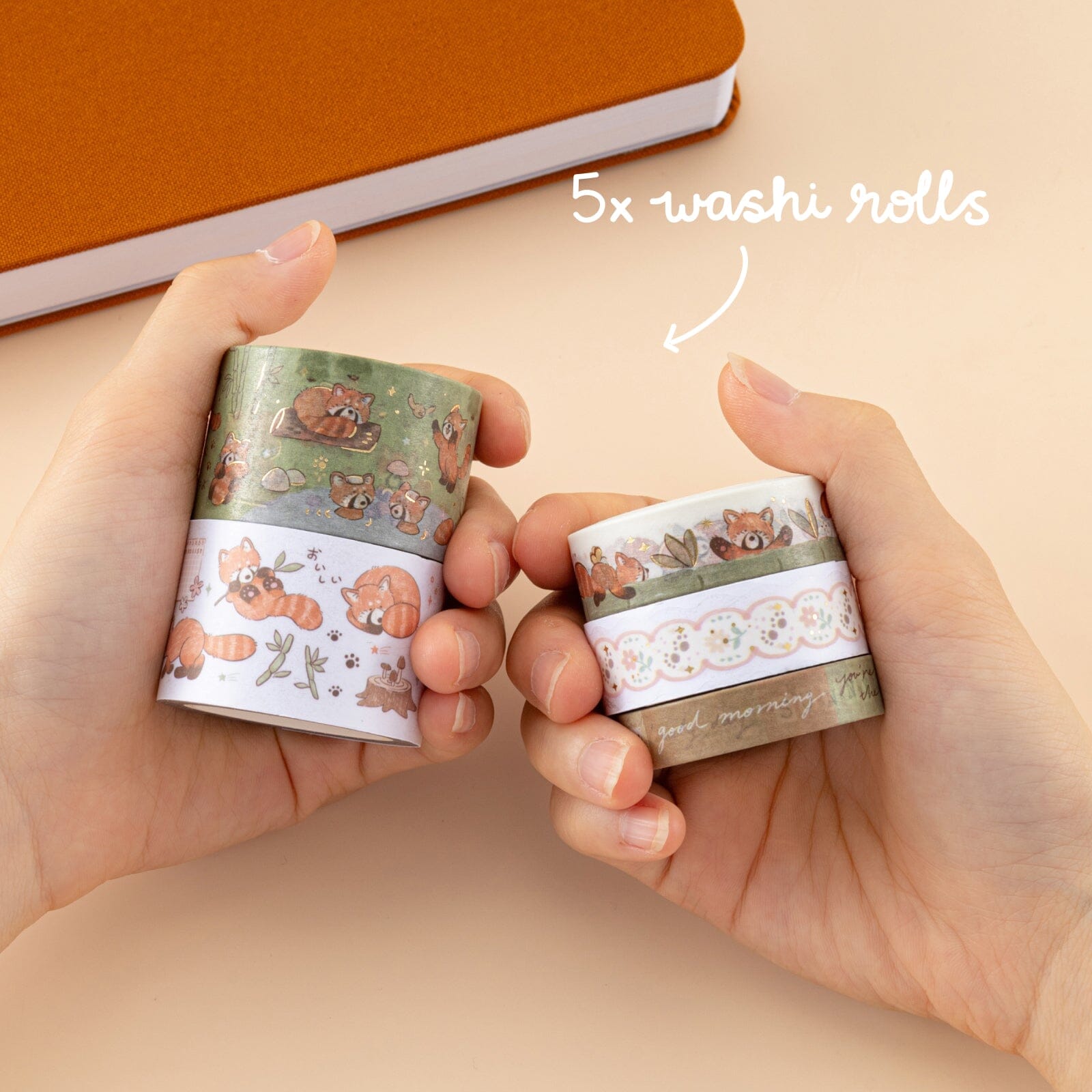 Tsuki 'Red Panda' Washi Tape Set ☾