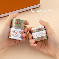 Tsuki 'Red Panda' Washi Tape Set ☾
