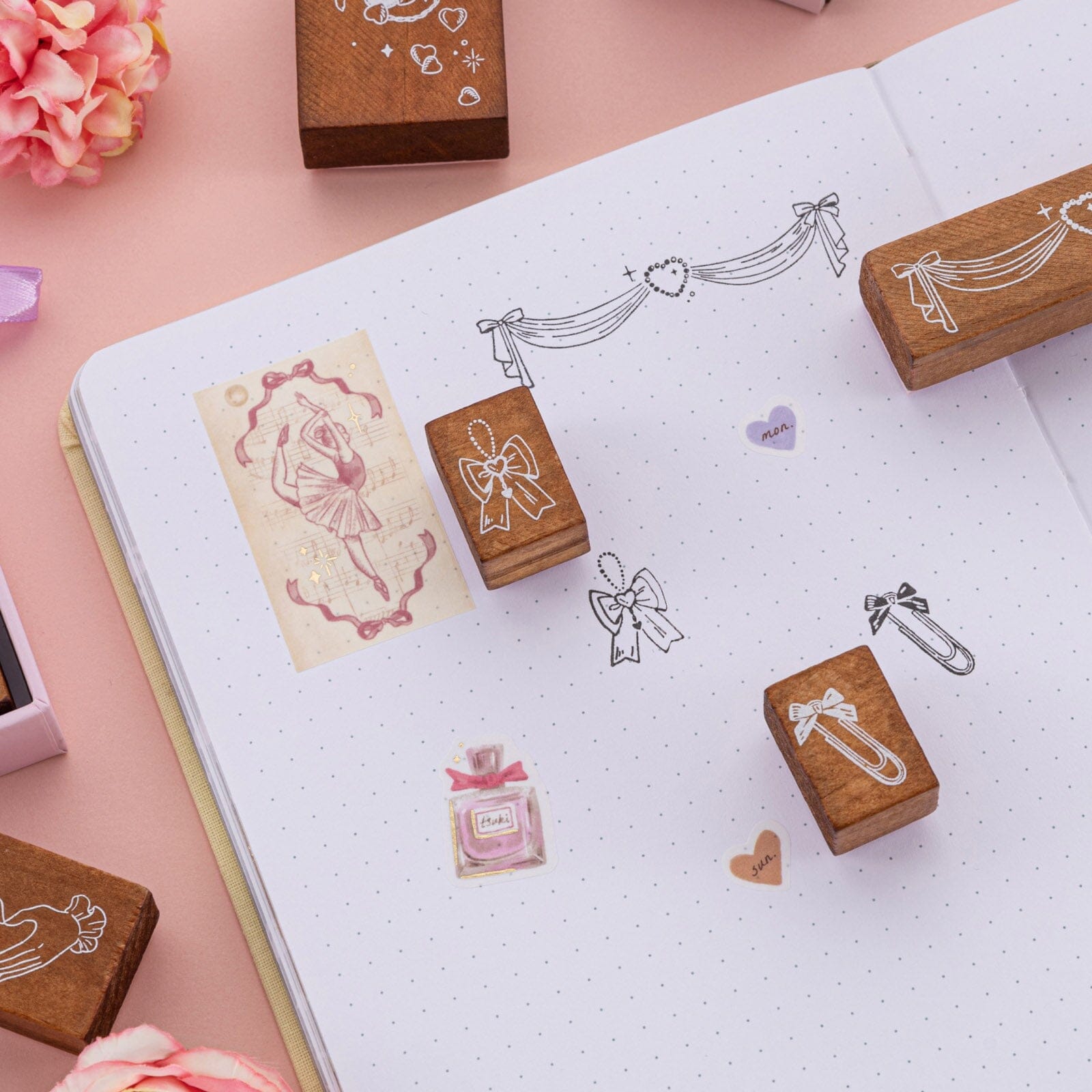 Tsuki 'Sweet Ballet' Bullet Journal Stamp Set ☾