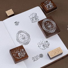 Tsuki 'Vintage Neko' Bullet Journal Stamp Set ☾