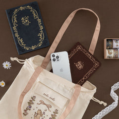 Tsuki 'Vintage Neko' Limited Edition Embroidered Tote Bag ☾