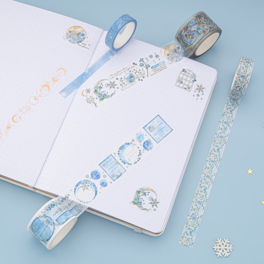 Tsuki 'Winter Moonflower' Washi Tape Set ☾