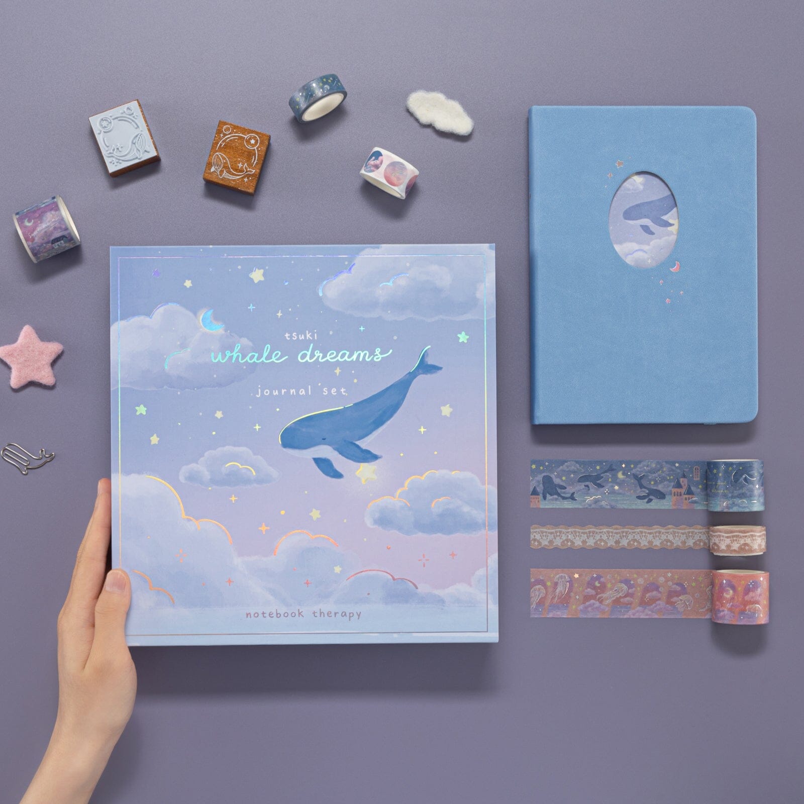 Tsuki 'Whale Dreams' Limited Edition Holographic Bullet Journal Set ☾