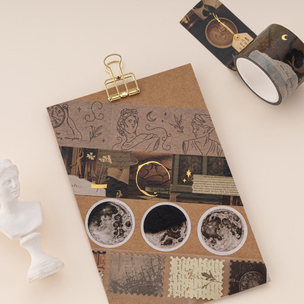 Tsuki 'Dark Academia' Washi Tape Set ☾