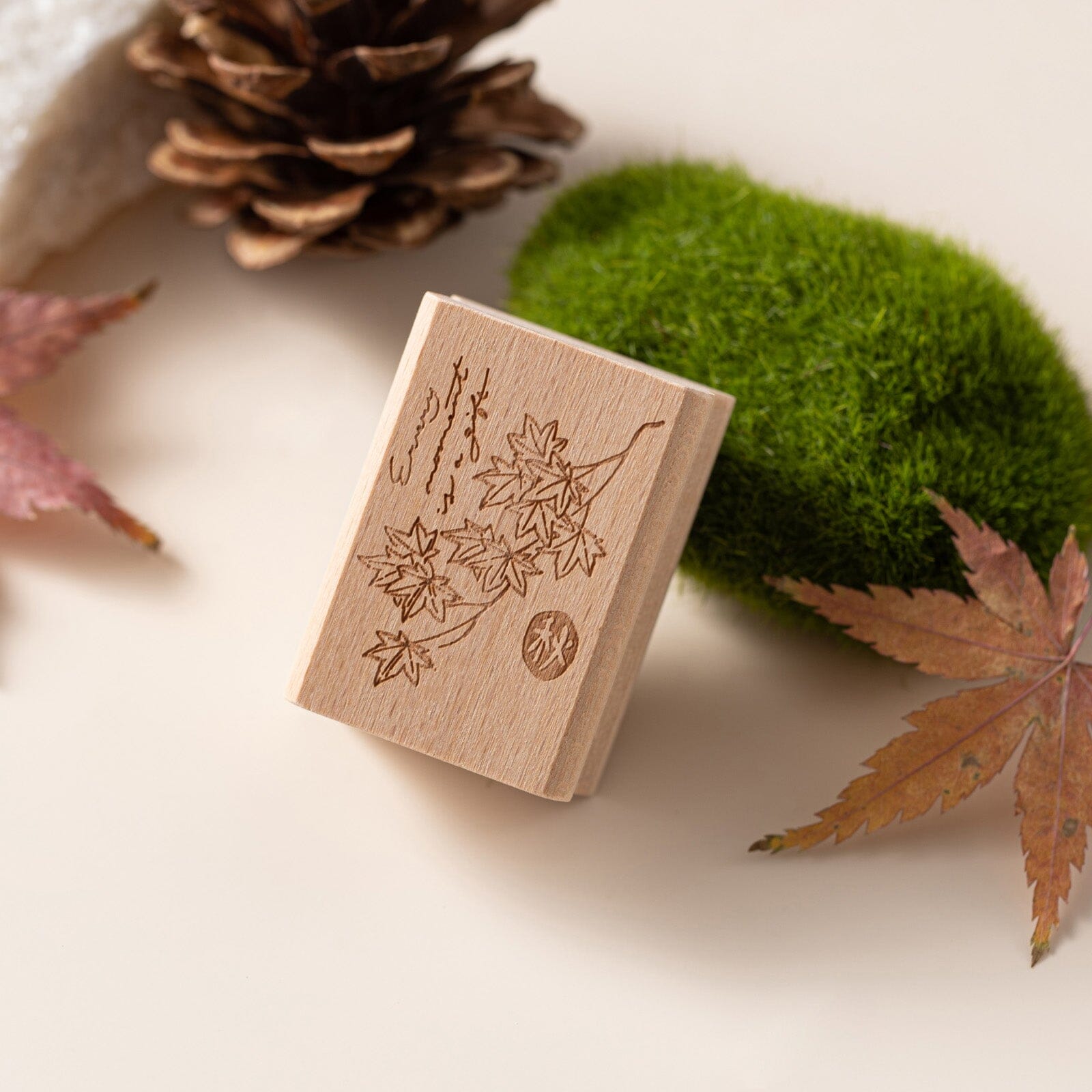 Hinoki - 'Into the Fall' Engraved Wooden Stamps Set