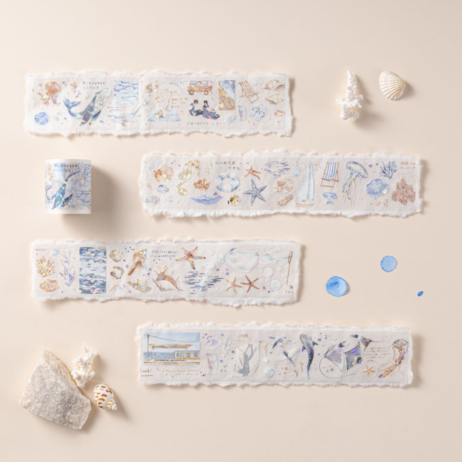 Hinoki - 'Into the Wave' Decorative PET Tape Set