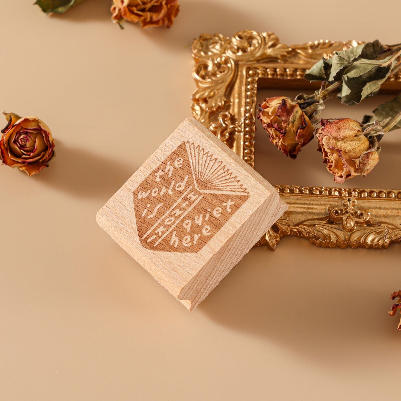 Hinoki - 'Into the Library' Engraved Wooden Stamp Set