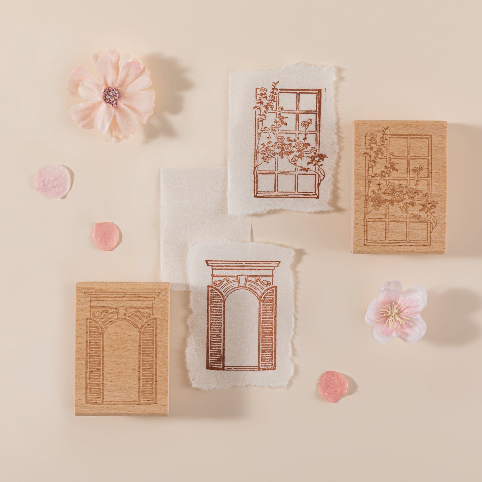 Hinoki - 'Into the Sky' Engraved Wooden Stamp Set