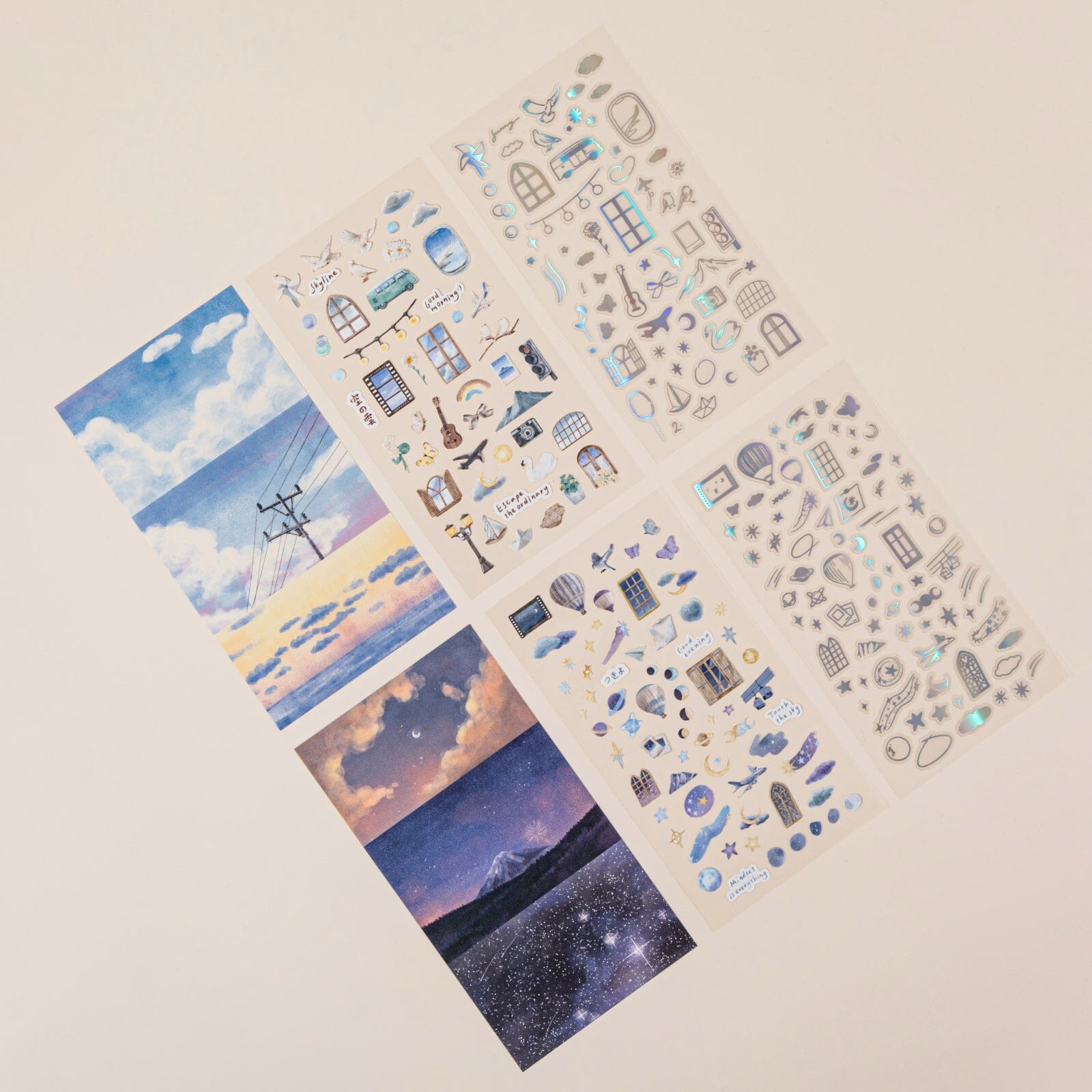 Hinoki - 'Into the Sky' Day and Night Sticker Set